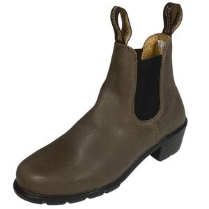 New Blundstone Chelsea Ankle Heeled Boots Womens 6 36 Brown Leather Boot